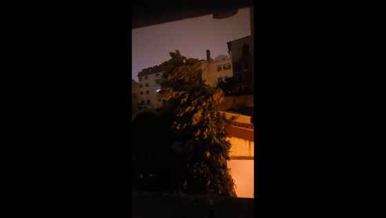 Strong winds and heavy rain hit Campolide during Storm Kristin in Lisbon, Portugal