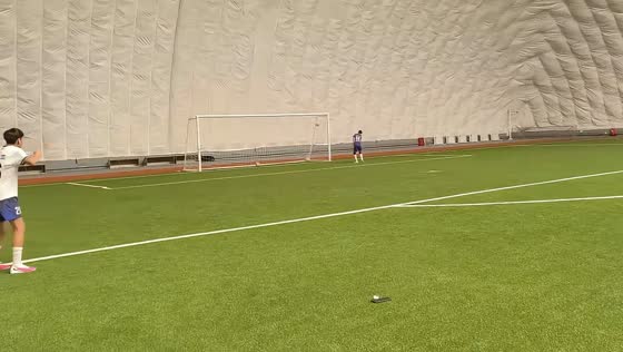 Football practice mishap sends ball into teammate in Xinjiang, China