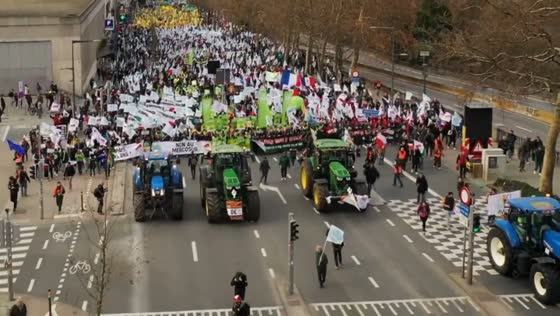Farmers’ tractor protest halts Mercosur ratification in Brussels, Belgium