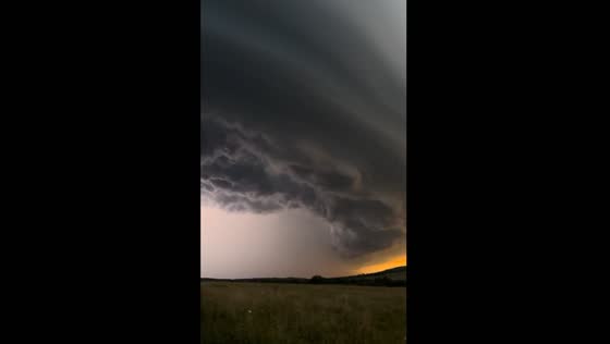 Lightning storm over Mokrotyn, Lviv Oblast, Ukraine