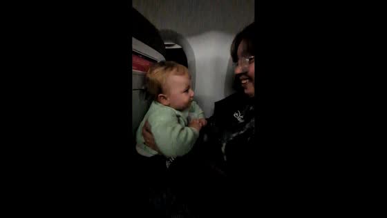 Baby barfs on mom during flight to Seville in Barcelona, Spain