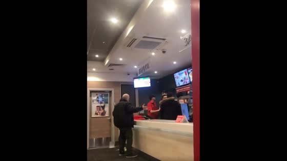 Fast food restaurant employees were attacked by customers in Russia