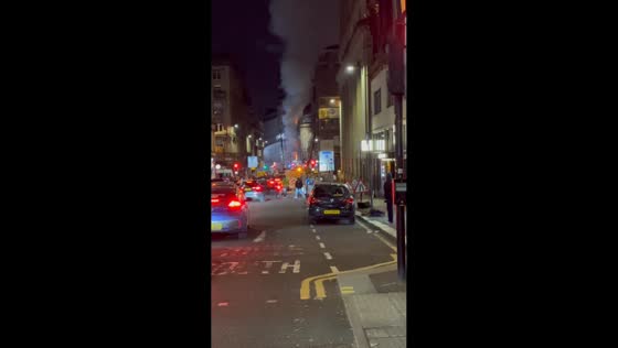 Huge fire near Glasgow Central Station forces evacuations and halts rail services in Glasgow, UK