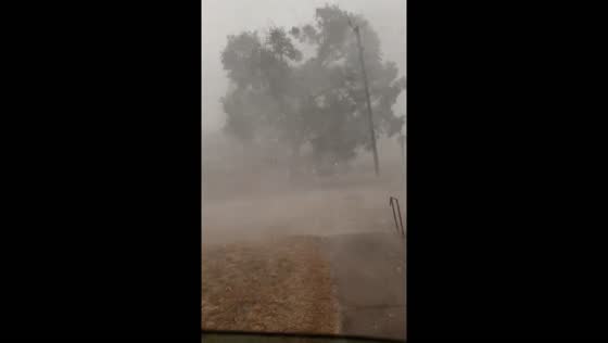 Storm brings intense hail and high winds to Geary, OK