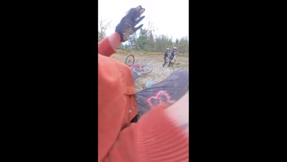 Biker crashes while trying a new drop in Machynlleth, Wales, United Kingdom