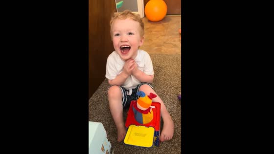 Child plays with toy in Bristol, Virginia