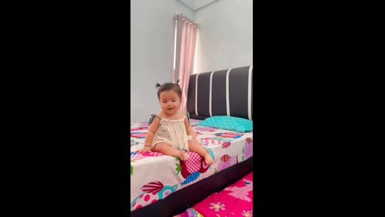 Baby's fall safely cushioned by mattress