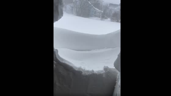 The Buffalo Winter Storm nearly buried the house in snow.