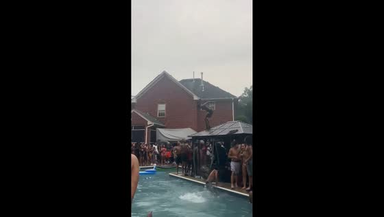 Man falls through gazebo roof during pool party in Chesapeake, Virginia, USA