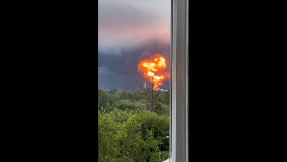 Large fire erupts at Moscow's Kapotnya oil refinery amid drone attack