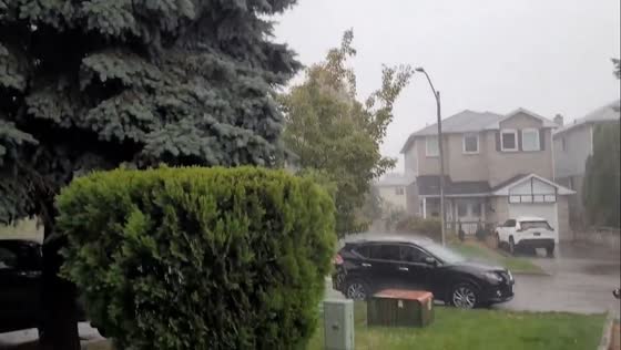 Severe thunderstorm lashes in Ontario, Canada