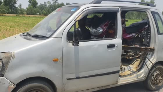 Video shows vehicle powered by motorcycle engine in Kasganj, India