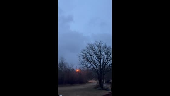 Severe thunderstorms bring heavy rain and sirens to Purcell, Oklahoma, USA