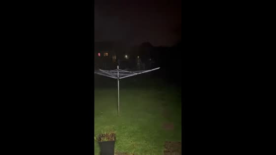 Strong winds and heavy rain batter Cornwall during Storm Goretti in England, UK