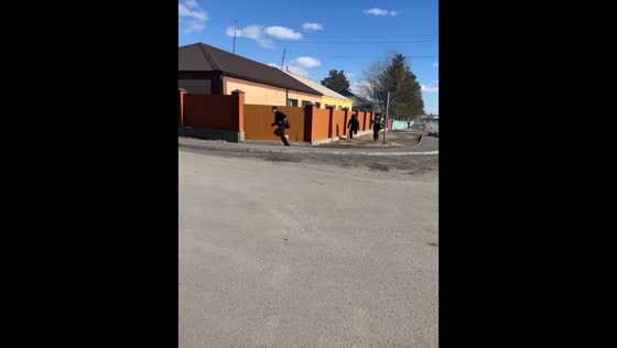 Police chase motorcyclists in Ulan-Ude, Russia