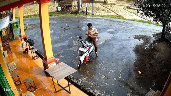 Student slips and falls on wet floor in West Java, Indonesia