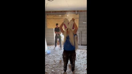 Construction prank ends in plaster-covered head in Doncaster, England