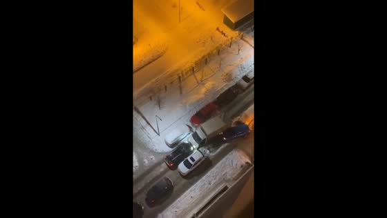Nine-vehicle crash triggered by road dispute in Leningrad Oblast, Russia