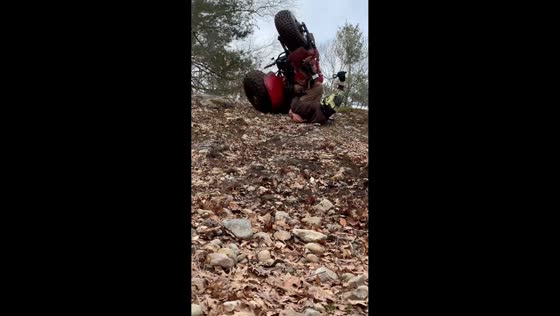 ATC overturns during uphill climb in New Hampshire, USA