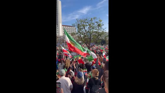 Thousands rally for Iran’s freedom and democracy in Los Angeles, California, USA