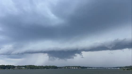 Spinning storm clouds in Annapolis, Maryland, USA