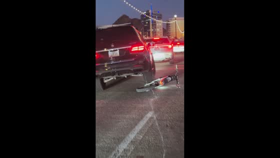 Road rage driver crashes into motorcycle and gets arrested in Tempe, Arizona, USA