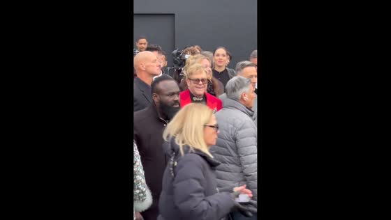 Elton John leaves Valentino Haute Couture show in Paris, Franc