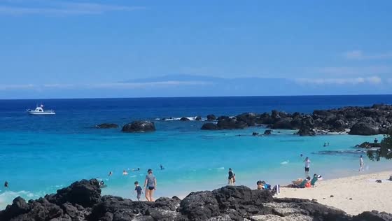 Scenic day at Kua Bay in Kona, Hawaii, USA
