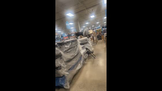 Failed backflip on folding chair at Walmart in Clarksville, USA