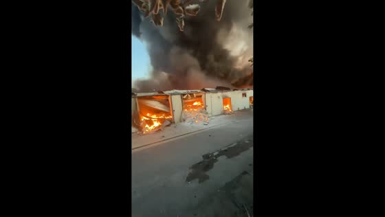 Massive warehouse fire triggers structural collapse in Harwich, UK