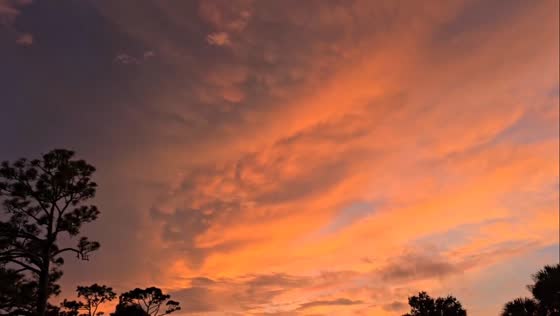 Beautiful pastel sunset in Port Orange, Florida, USA