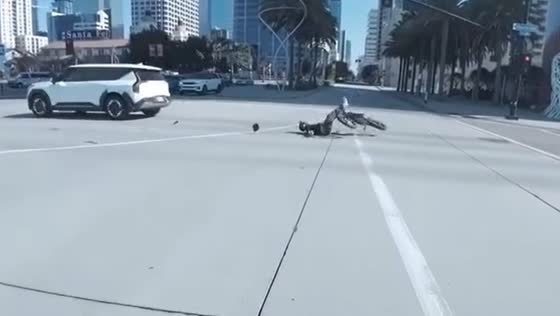 Person collides with car at San Diego intersection
