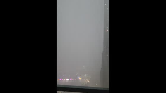 Heavy rain and lightning sweep through in Ho Chi Minh, Vietnam
