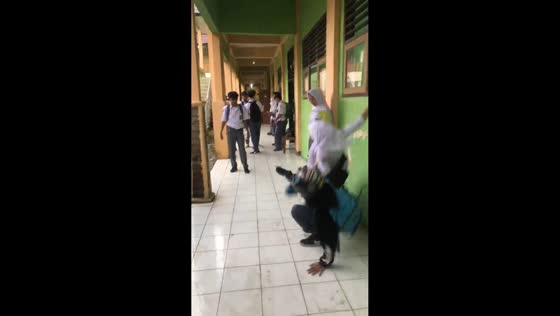  Student slips and accidentally hits classmate in Sukaraja, Bogor, Indonesia