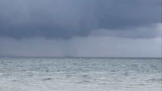 Waterspout spotted just off the coast of Myrtle Beach, South Carolina, USA