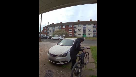 Bicycle rolls away and crashes into gate in Walsall, England, UK