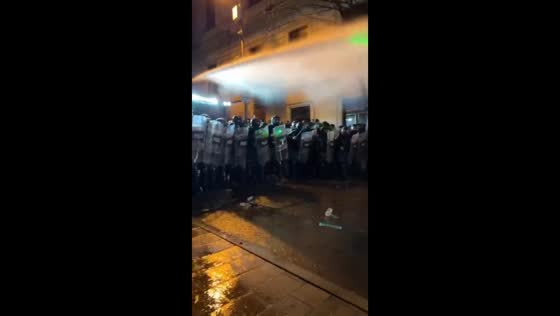 Protesters clash with police in Tbilisi, Georgia