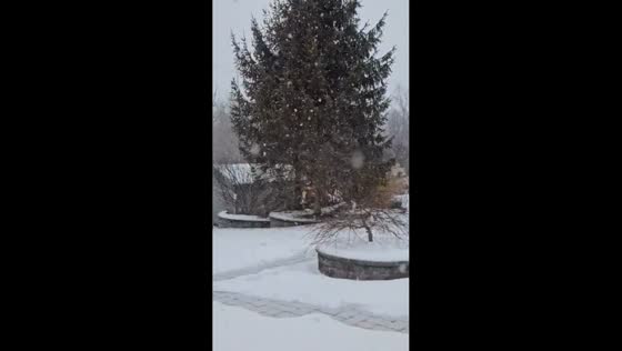Light snowfall blankets Hampton, New Jersey, USA