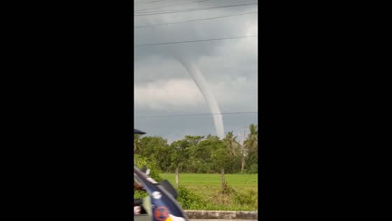 Waterspout spotted off from a far in Buenavista, Guimaras, Philippines