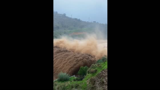 Malaga dam water release to clear sediment after "Dana" storm