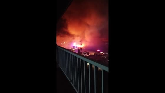 Firecracker blaze at Bulanao Public Market in Tabuk, Philippines