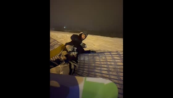 Snowboarder hilariously crashes into woman while trying to impress her in Zakopane, Poland