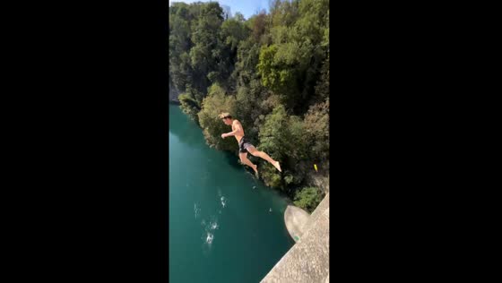 Lucien Charlon sets new world record in Dods Diving: 36.5 meters of adrenaline