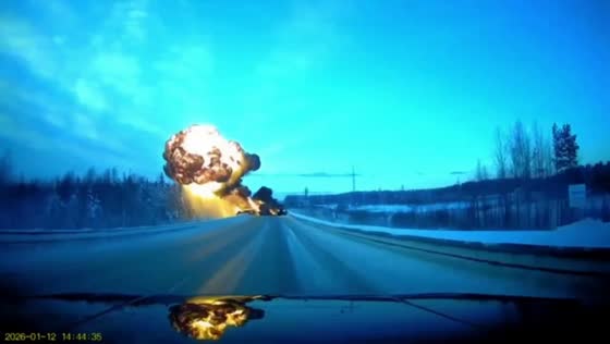Fuel tanker collision sparks deadly explosion on highway in Nefteyugansk, Russia