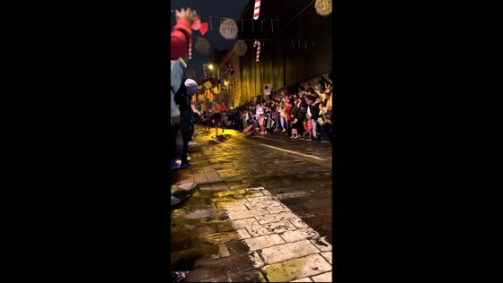 Men in heels race with a stumble in Ibarra, Ecuador