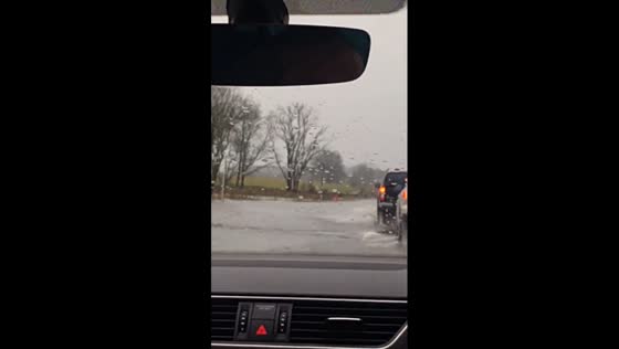 Storm Gerrit strikes: A9 Southbound flooded