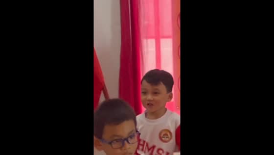 Heartwarming moment as Liam spots parent in the crowd during performance