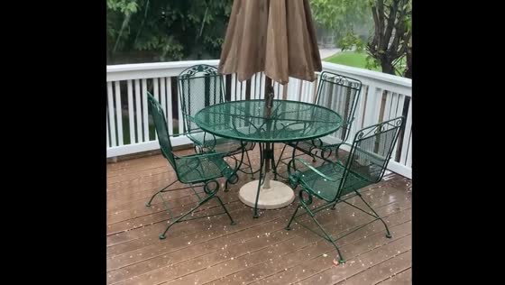 Hail and heavy rain in Douglas County, Colorado