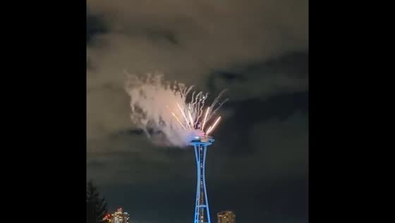 Fireworks light up Seattle after Seahawks victory in Washington, USA