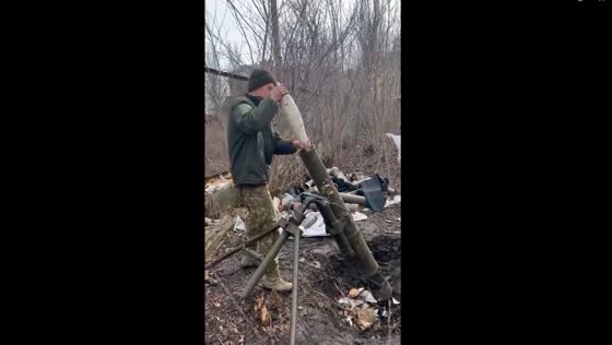 Projectile launch bought with a donation from a girl from the Crimea